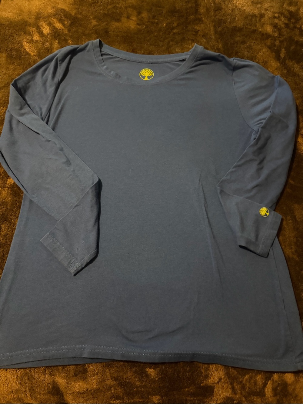 healing hands Navy Long-Sleeve Crewneck Shirt